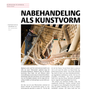 Nabehandeling als kunstvorm