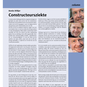 Column 3 Remko Wiltjer - Constructeursziekte