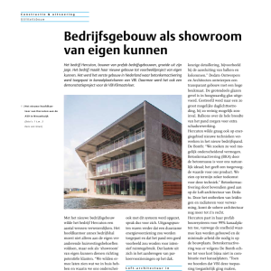Bedrijfsgebouw als showroom van eigen kunnen