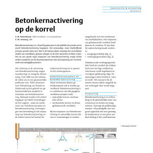 Betonkernactivering op de korrel