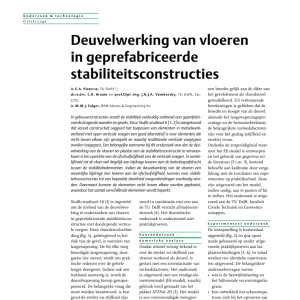 Deuvelwerking van vloeren in prefab stabiliteitsconstructies