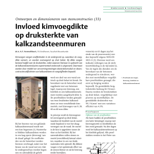 Invloed kimvoegdikte op druksterkte kalkzandsteenmuren