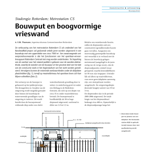 Bouwput en boogvormige vrieswand