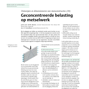 Geconcentreerde belasting op metselwerk