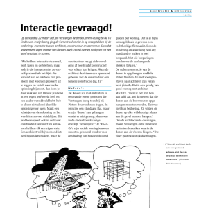Cement-lezing 2007 - Interactie gevraagd