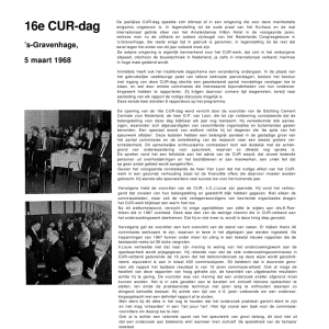 16e CUR-dag