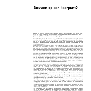 Bouwen op een keerpunt