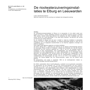 De rioolwaterzuiveringsinstallaties te Elburg en Leeuwarden