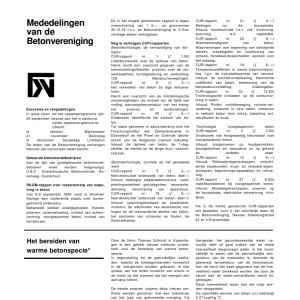 Het bereiden van warme betonspecie