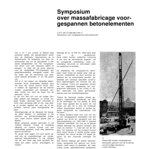 Symposium over massafabricage voorgespannen betonelementen
