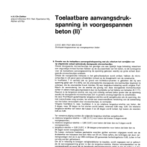 Toelaatbare aanvangsdrukspanning in voorgespannen beton (II)