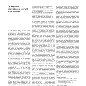 Op weg naar internationale eenheid in de notaties