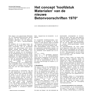 Het concept 'hoofdstuk Materialen' van de nieuwe Betonvoorschriften