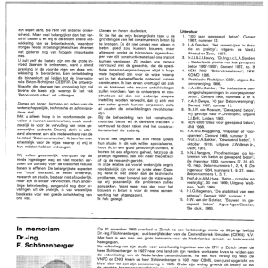In memoriam Dr-Ing F Schönenberger