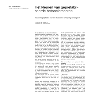 Het kleuren van geprefabriceerde betonelementen