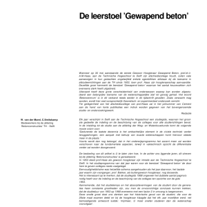 De leerstoel 'Gewapend beton'