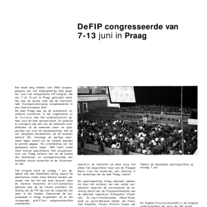De FIP congresseerde van 73 juni in Praag