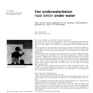 Van onderwaterbeton naar beton onder water