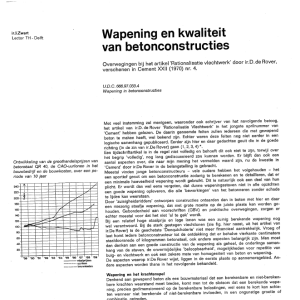 Wapening en kwaliteit van betonconstructies