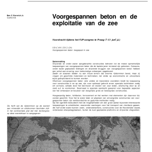 Voorgespannen beton en de exploitatie van de zee