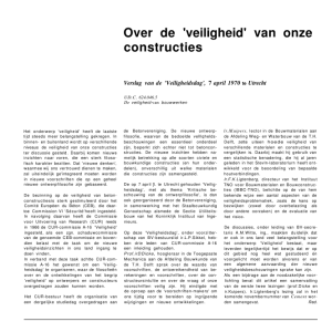 Over de 'veiligheid' van onze constructies