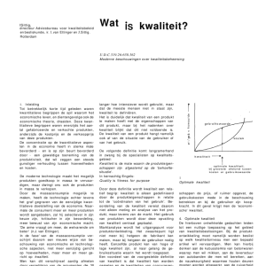 Wat is kwaliteit