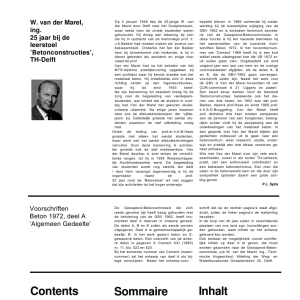 ing W van der Marel 25 jaar bij de leerstoel 'Betonconstructies', TH-Delft
