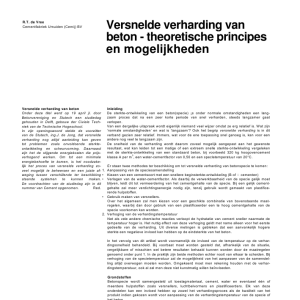 Versnelde verharding van beton - theoretische princip