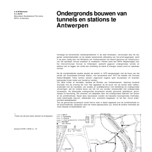Ondergronds bouwen van tunnels en stations te Antwer