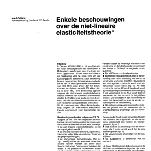 Enkele beschouwingen over de niet-lineaire elasticit