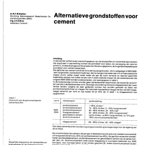Alternatieve grondstoffen voor cement