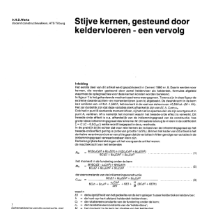 Stijve kernen, gesteund door keldervloeren - een verv
