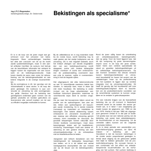 Bekistingen als specialisme