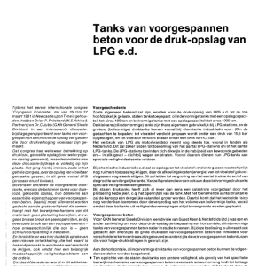 Tanks van voorgespannen beton voor de druk-opslag van