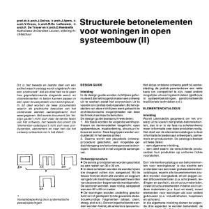 Structurele betonelementen voor woningen in open syst