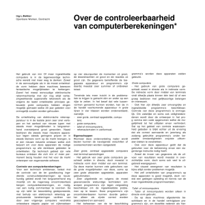 Over de controleerbaarheid van computerberekeningen
