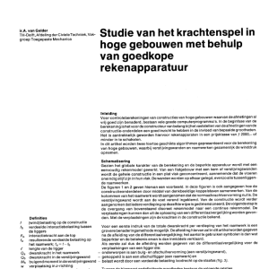 Studie van het krachtenspel in hoge gebouwen met behu