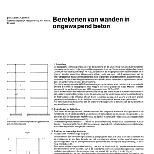 Berekenen van wanden in ongewapend beton