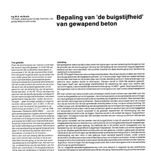 Bepaling van 'de buigstijfheid' van gewapend beton
