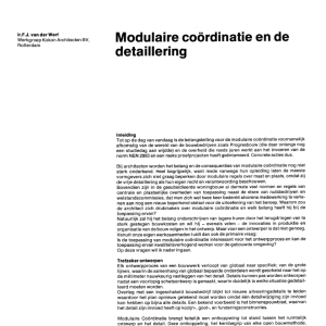 Modulaire coördinatie en de detaillering
