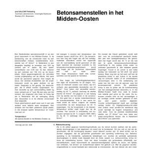 Betonsamenstellen in het Midden-Oosten
