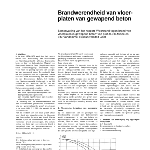 Brandwerendheid van vloerplaten van gewapend beton