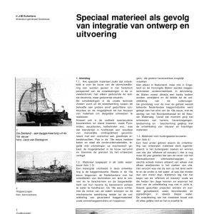 Speciaal materieel als gevolg van integratie van ont
