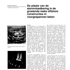 De plaats van de stormvloedkering in de groeiende re