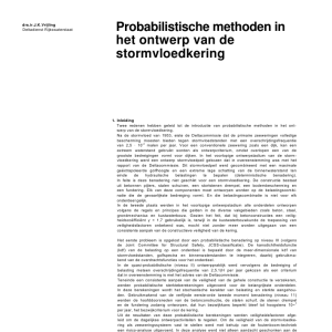 Probabilistische methoden in het ontwerp van de stor