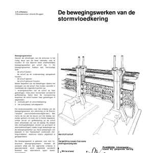 De bewegingswerken van de stormvloedkering