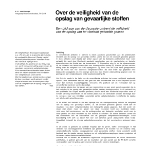 Over de veiligheid van de opslag van gevaarlijke stof