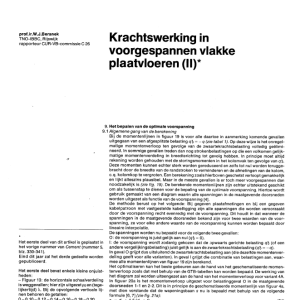Krachtswerking in voorgespannen vlakke plaatvloeren