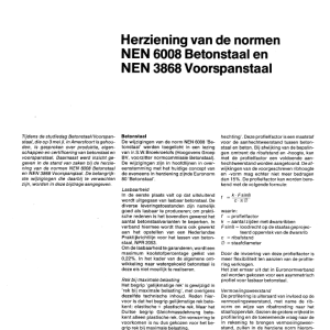 Herziening van de normen NEN 6008 Betonstaal en NEN 3