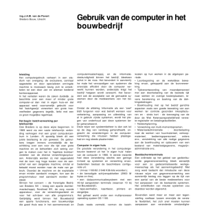 Gebruik van de computer in het bouwbedrijf